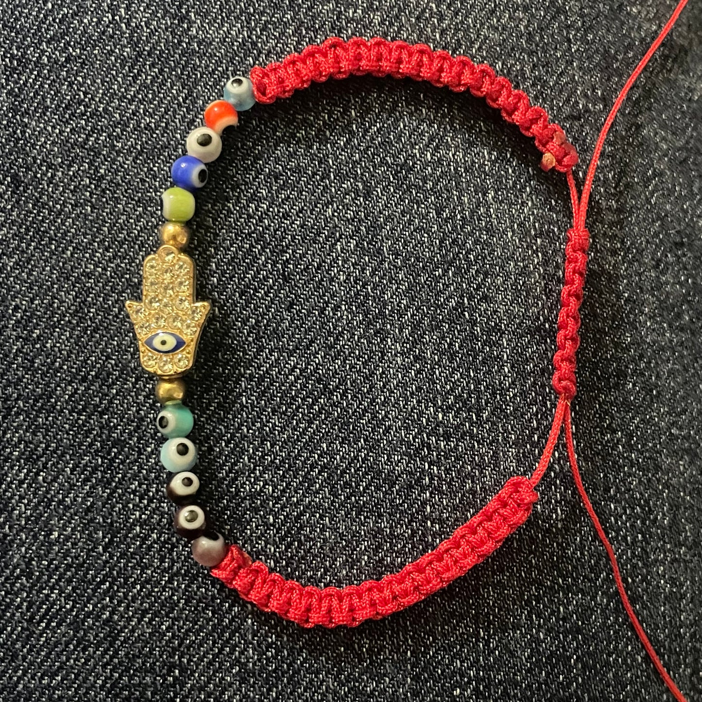 Evil eye hasma bracelet